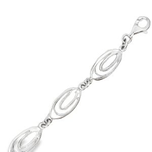 925 PLAIN OPEN SPIRAL LINK BRACELET - 9MM - 8g <br/>M16084.18+2