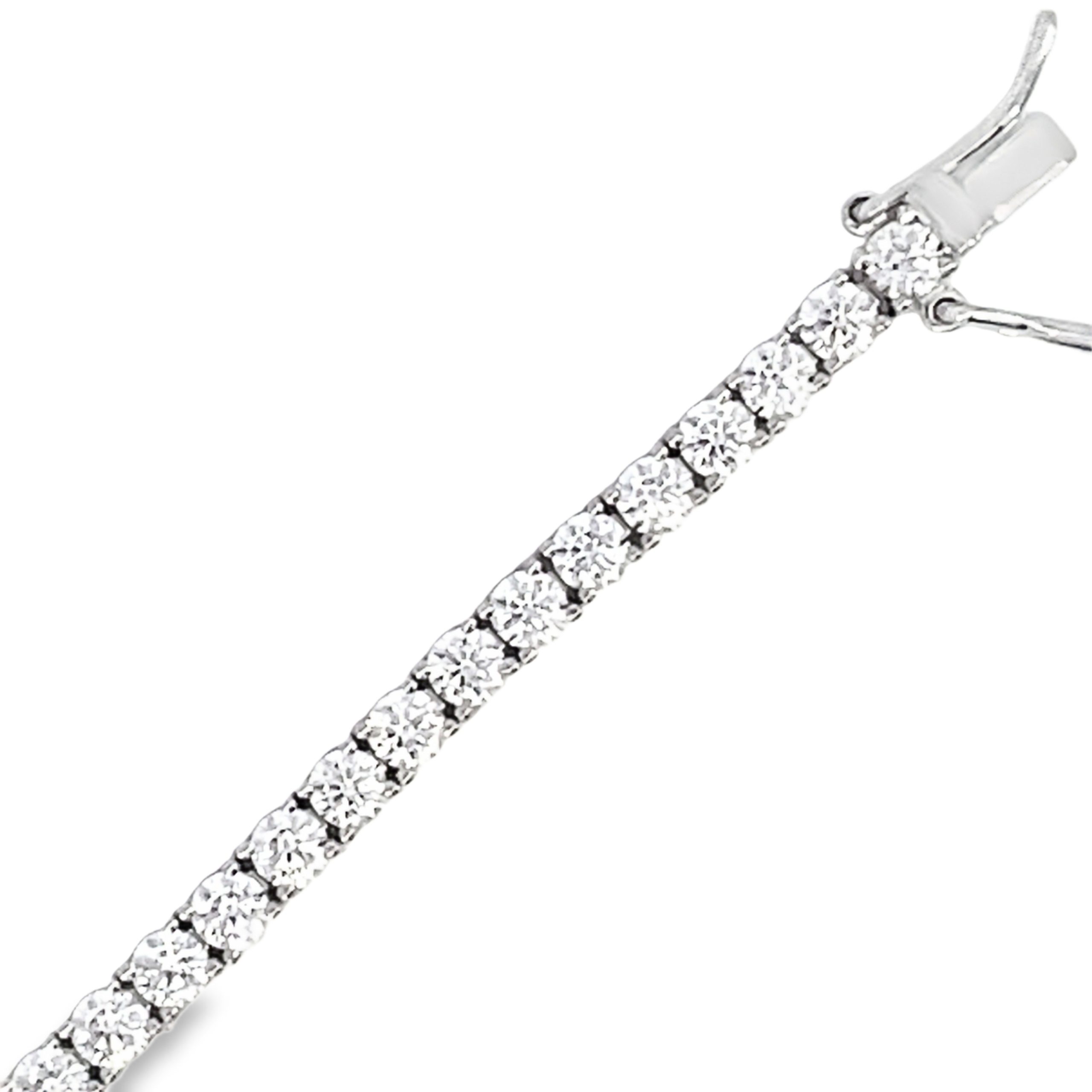 925 CZ CLAW SET TENNIS BRACELET - 3MM - 9.3g