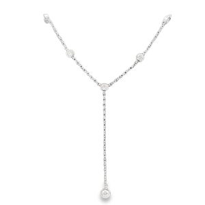 925 CZ'S IN Y-SHAPE ANCHOR LARIAT - 4+1.4MM - 3.9g <br/>M16089.40+5