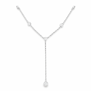 925 CZ'S IN Y-SHAPE ANCHOR LARIAT - 4+1.4MM - 3.9g <br/>M16089.40+5