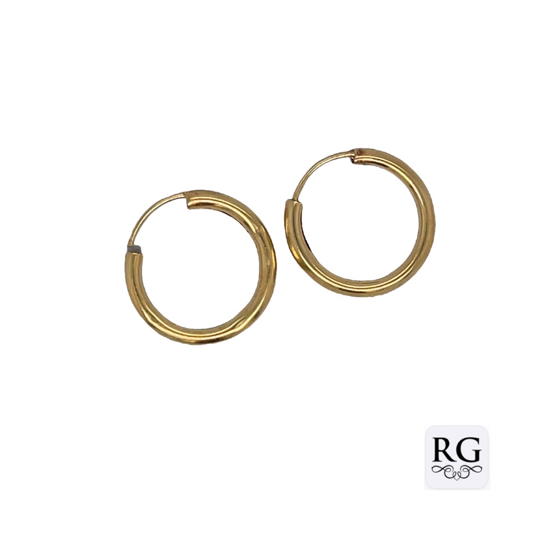 9CT YG PLAIN GYPSY SLEEPER - 12X1.5MM - 0.35g <br/>M1691