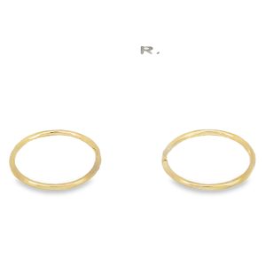 9CT YG PLAIN HOLLOW SLEEPERS - 15X1 - 0.24g <br/>M1698