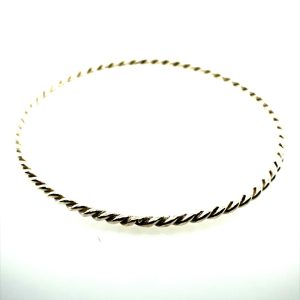 925 TWISTED ROPE BANGLE - 3MM <br/>M18001