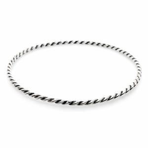 925 TWISTED ROPE BANGLE - 3MM <br/>M18001