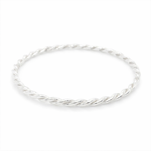 925 TWISTED ROPE BANGLE - 4MM  <br/>M18002