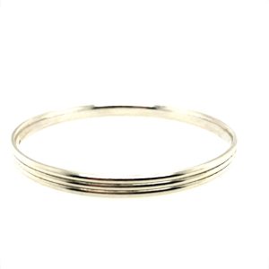 925 TRIP STRAND COMFI-FIT BANGLE - 5MM  <br/>M18006