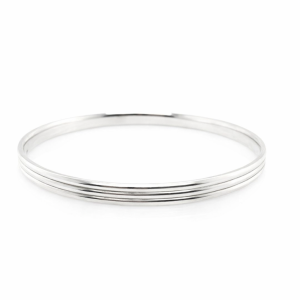 925 TRIP STRAND COMFI-FIT BANGLE - 5MM  <br/>M18006