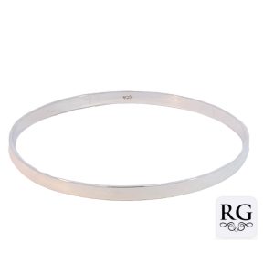 925 PLAIN FLAT BANGLE - 4MM - 65 DIA  <br/>M18010.65