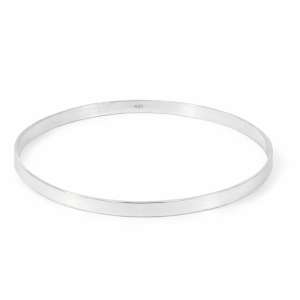 925 PLAIN FLAT BANGLE - 4MM - 65 DIA  <br/>M18010.65