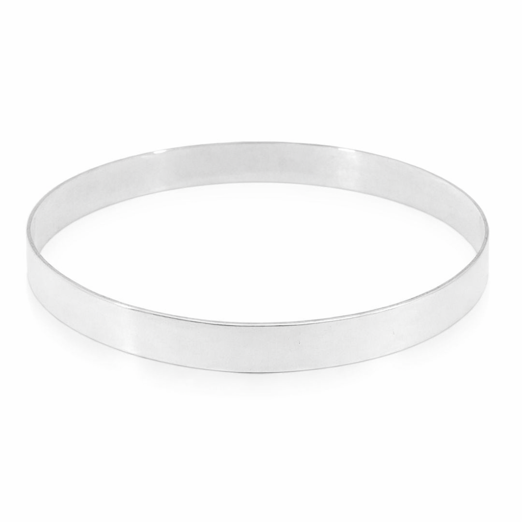 925 PLAIN FLAT BANGLE - 8MM - 65 DIA <br/>M18011.65