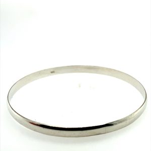 925 PLAIN D-SHAPE BANGLE - 5MM  <br/>M18013