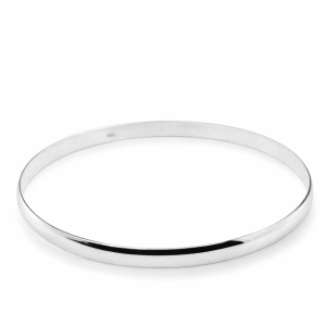 925 PLAIN D-SHAPE BANGLE - 5MM  <br/>M18013