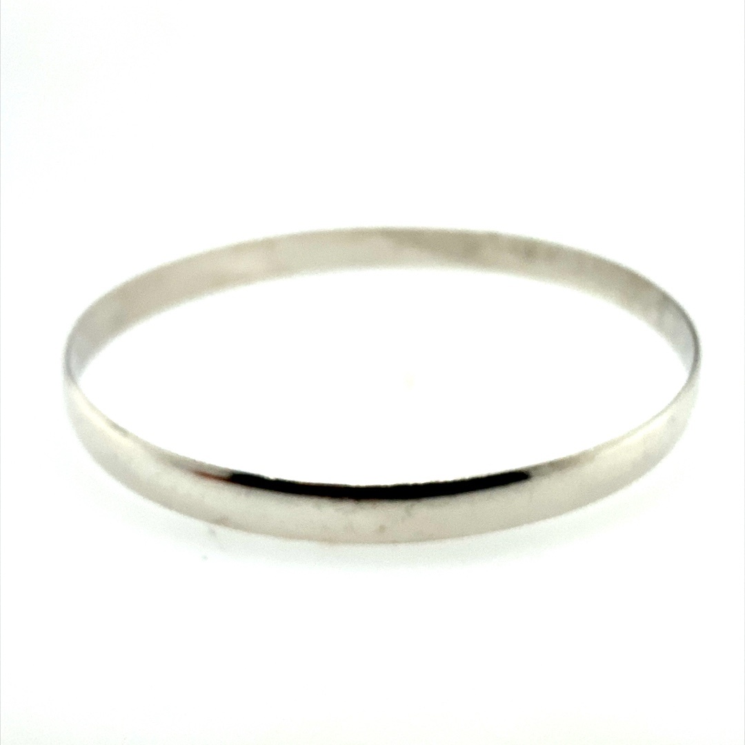 925 PLAIN D-SHAPE BANGLE - 6MM <br/>M18014