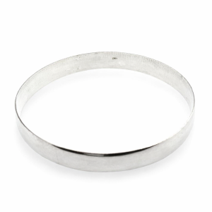 925 PLAIN D-SHAPE BANGLE - 10MM <br/>M18016