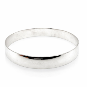 925 PLAIN D-SHAPE BANGLE - 12MM <br/>M18017