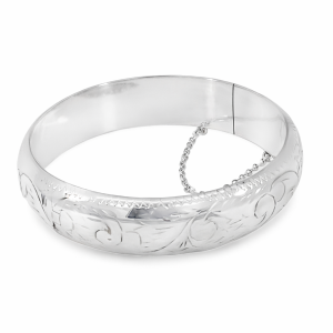 925 HOL ENG D-SHAPE HINGE BANGLE  15MM 60DIA 25g <br/>M18026.60