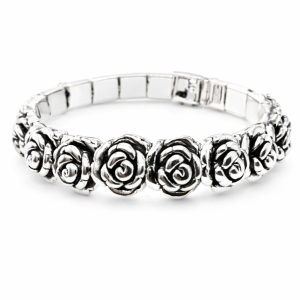 925 OXI ELECTROF ROSES BANGLE 12MM 50 DIA 23.8g <br/>M18068