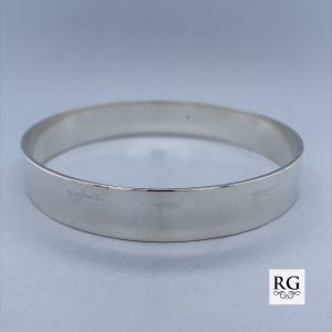 925 PLAIN FLAT BANGLE - 12MM <br/>M18103