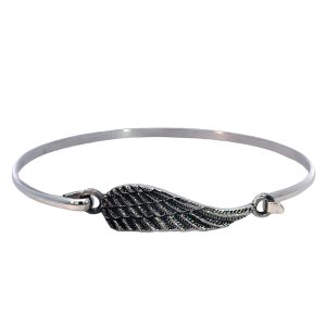 925 OXI SINGLE WING HINGE BANGLE 9+3MM 60 DIA 6.2g <br/>M18125
