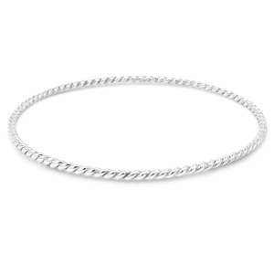 925 TIGHTLY TWISTED ROPE BANGLE - 3MM - 65 DIA  <br/>M18129.65