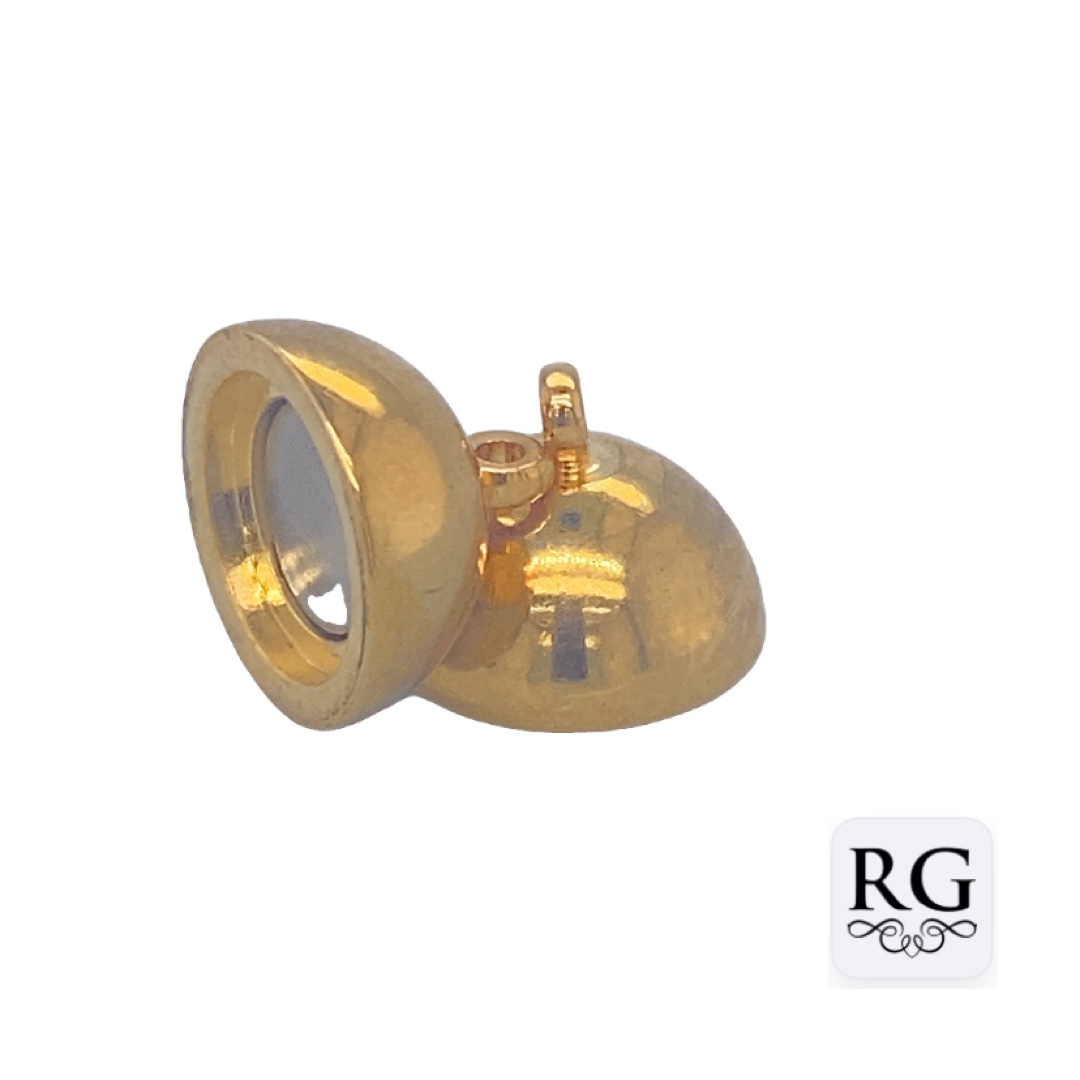 BRASS NICKEL FREE GOLD PL MAGNETIC BALL CLASP 12MM <br/>M20033