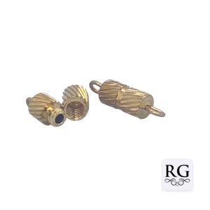BRASS NICKEL FREE GOLD PL BARREL SCREW IN - 1 EYE <br/>M20039