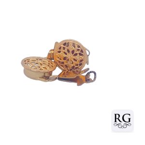 BRASS NICKEL FREE GOLD PL RND FIL CLASP - 1 EYE <br/>M20043