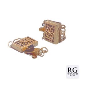 BRASS NICKEL FREE GOLD PL SQ FIL CLASP - 3 EYE <br/>M20046