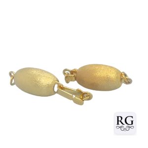 925 GOLD PL OVAL MAT CLASP - 20X7 - 1 EYE <br/>M20048