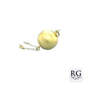 925 GOLD PL MAT BALL CLASP - 9MM - 1 EYE <br/>M20051