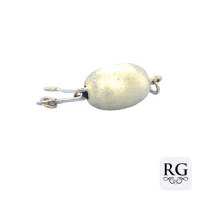 925 GOLD PL DIA CUT MAT OVAL CLASP - 12X8 - 1 EYE <br/>M20053