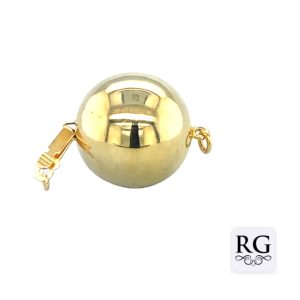 925 GOLD PL BALL CLASP - 18MM - 1 EYE <br/>M20056