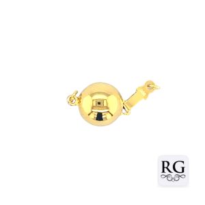 925 GOLD PL BALL CLASP - 10MM - 1 EYE <br/>M20057