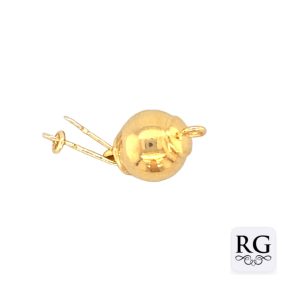 925 GOLD PL BALL CLASP - 8MM - 1 EYE <br/>M20060
