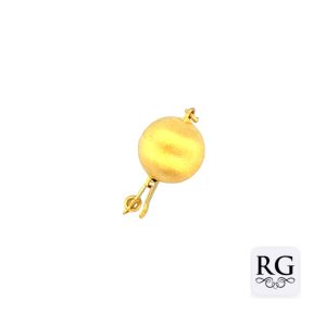 925 GOLD PL MAT BALL CLASP - 8MM - 1 EYE <br/>M20066
