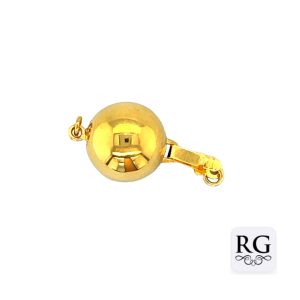 925 GOLD PL BALL CLASP - 12MM - 1 EYE <br/>M20067