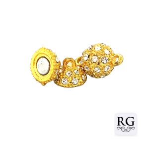 BRASS NICKEL FREE GLD PL MAGNETIC GLITTERBALL 10MM <br/>M20069