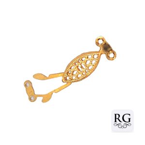 BRASS NICKEL FREE FISH CLASPS - 2 EYE <br/>M20083