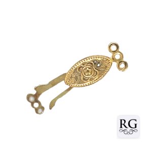 BRASS NICKEL FREE FISH CLASPS - 3 EYE <br/>M20084