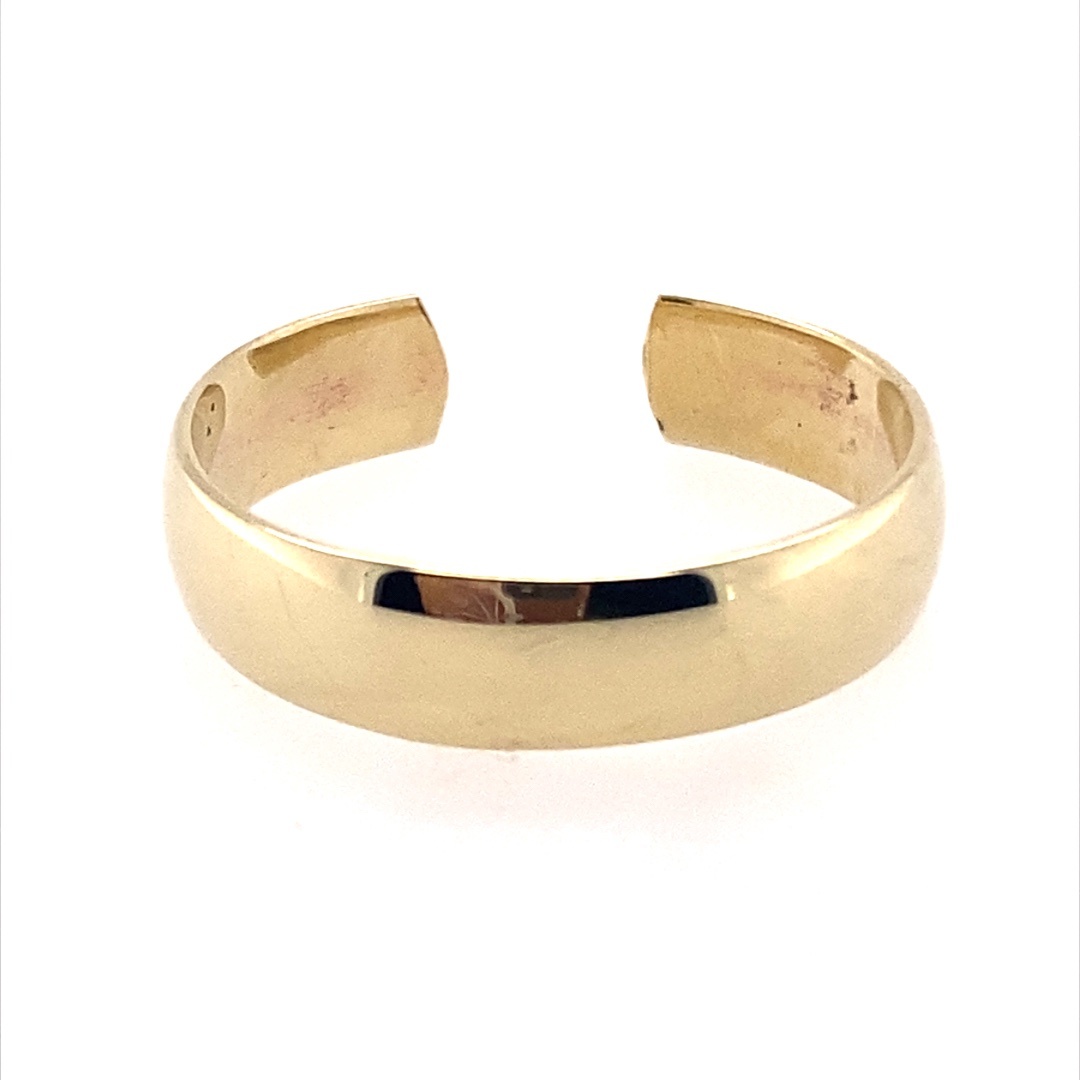 9CT YG PLAIN D-SHAPE TOE RING - 4MM - 2.2g <br/>M3002