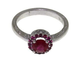 18CT WG 0.664CT RUBY RU:16/1.25 DR:2X0.015CT GH RI <br/>M3196