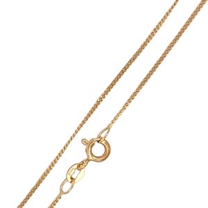 9CT YG CURB LINK CHAIN - 1MM - 46CM - 1.36g <br/>M5559.46