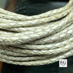 LEATHER - SILVER - 3MM - P/METER <br/>MLEASLV3.00