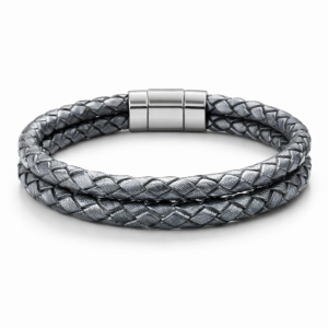 LEATHER - DARK SILVER - 5MM - P/METER <br/>MLEASLV5.00