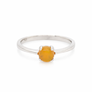 925 OPAL CLAW SET SOLITAIRE RING - 4MM <br/>MS031