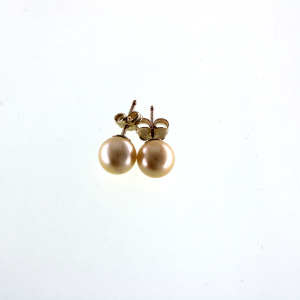 9CT YELLOW SEA PEARL STUDS - 7-8MM <br/>MSEAG001Y