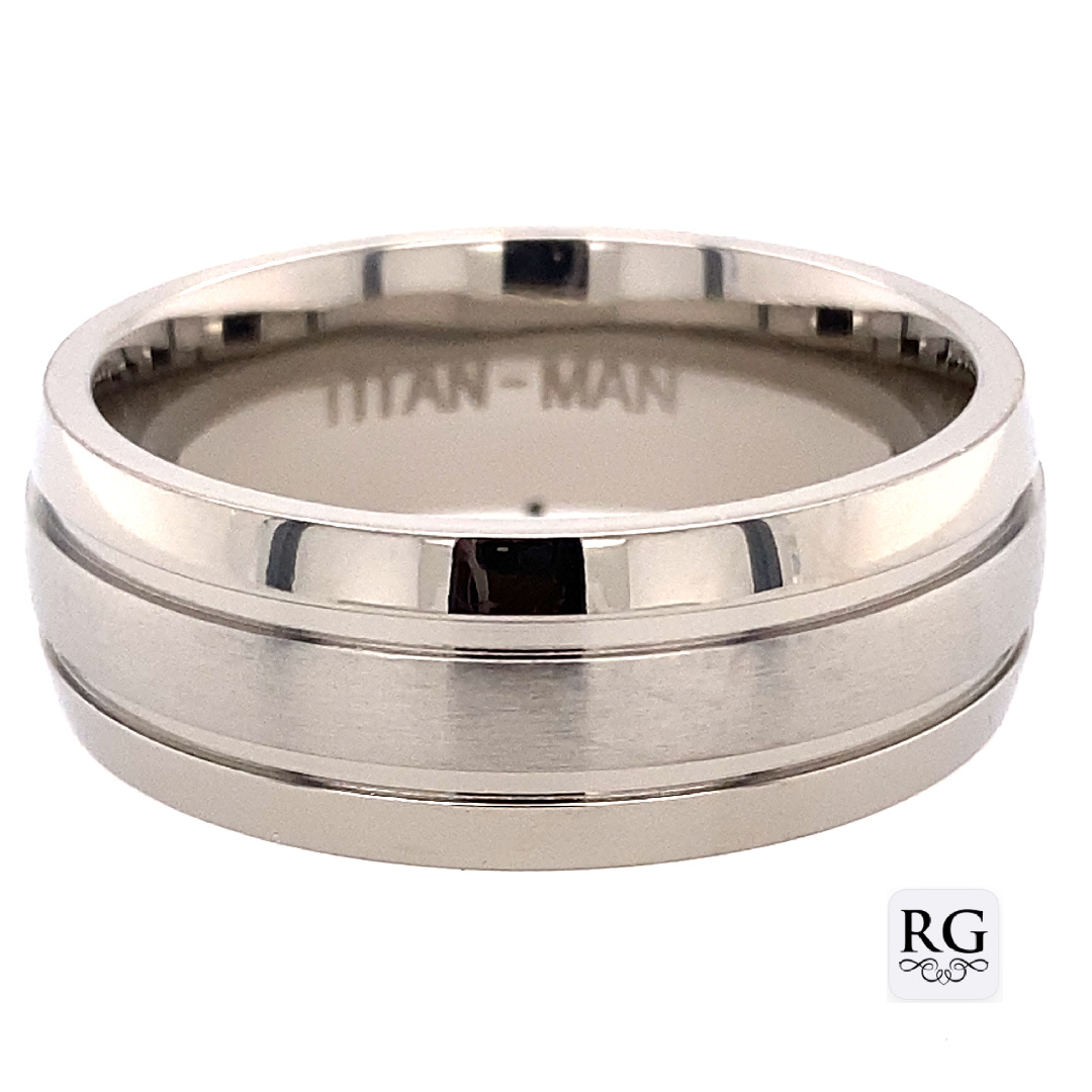 TITANIUM DBL GROOVE BRUSH CENTRE RING - 8MM <br/>RD13601